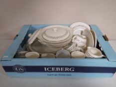 Two boxes of a large quantity of Staffordshire tea and dinner ware