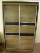 A contemporary sliding door wardrobe