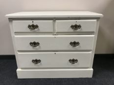 A painted Edwardian four drawer chest