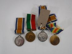 A pair of WWI medals comprising British War Medal and Victory Medal named to M. 34175 E. Tansey. V.