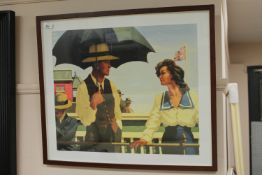 After Jack Vettriano : Summertime Blues, reproduction in colours, numbered 112/975,