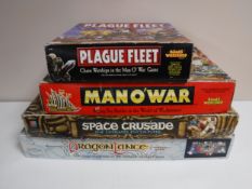 Four boxed games to include M B games Space crusade,