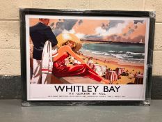 A railway advertising picture, Whitley Bay,