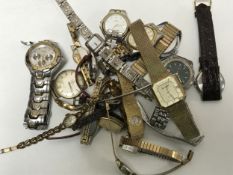 A bag of assorted watches