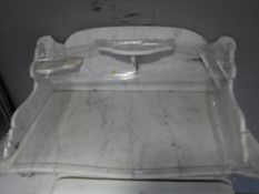 A Victorian marble wash stand top