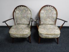 A pair of Ercol armchairs