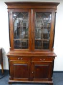 A reproduction Victorian style bookcase