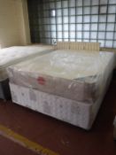 A 4'6 Rome mattress with divan base (new)