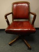 A Victorian swivel office chair