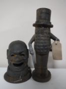 Two cast iron money boxes - Mr Peanut and Smiling Sam