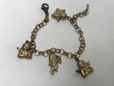 A silver-gilt 'Angel' bracelet