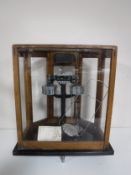 A set of cased balance scales by Baird and Tatlock of London