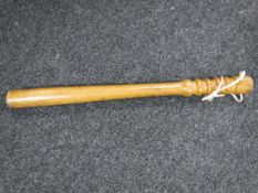 A wooden club
