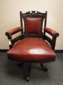 A Victorian swivel office chair
