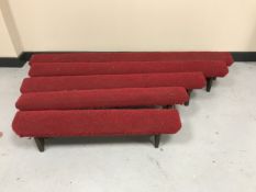 Five church kneelers