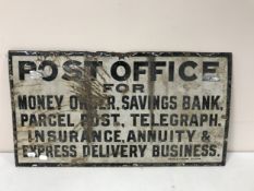 An enamel metal sign,