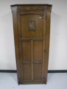 An oak hall wardrobe