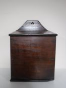 A Georgian mahogany salt box