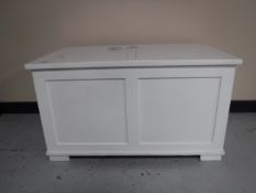 A painted blanket chest