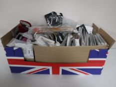 A box of Front Row fashion jewellery, costume jewellery,