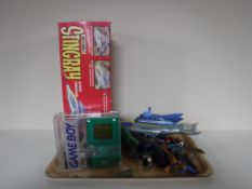 A tray of matchbox Stingray action submarine, together with Stingray and Thunderbird action figures,
