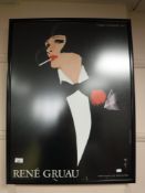 A Rene Gruau framed 1981 edition print,
