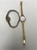 Two lady's 9ct gold watches