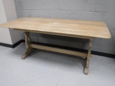 A stripped Ercol refectory table