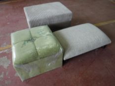 Three assorted footstools