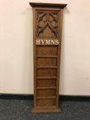 A pitch pine hymn board
