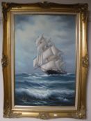A gilt framed oil,