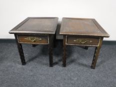 A pair of Moroccan style side tables
