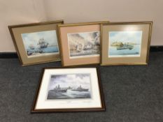 After Edwin Galea : Malta Summit, colour print, signed in pencil,