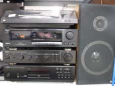 A Dual Audiophile Concept turn table, Denon cassette deck,