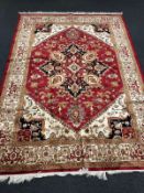 A Heriz rug,