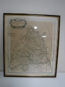 An antiquarian map of Northumberland after Robert Morden