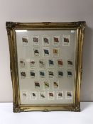 A set of framed Kensington cigarette silks,