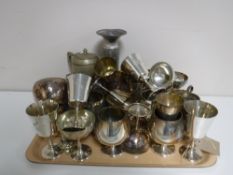 A tray of 20th century plated ware,