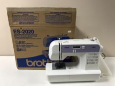 A boxed Brother ES-2020 computerised sewing machine CONDITION REPORT: Appears to be
