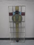 A stained glass leaded window