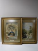 Two early 20th century gilt framed G.