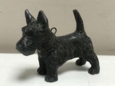 A cold painted metal figure - Scotty dog, height 4.3 cm.