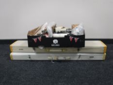 Two Imperial knit master knitting machines,