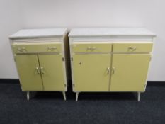 Two mid 20th century Mother Hubbard kitchen cupboards
