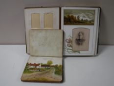 Two Victorian albums containing photographs, sketches,