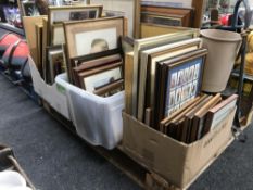 A large quantity of assorted cigarette cards, watercolours,