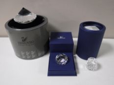 A boxed Swarovski Crystal prism,