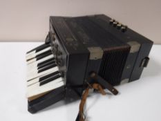 A piano action accordion