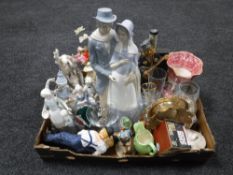A box of Spanish and continental figures, Goebel figures, Maling,
