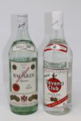 Havana Club - Silver Dry Rum, 1l, together with Bacardi Superior light dry, 1l.